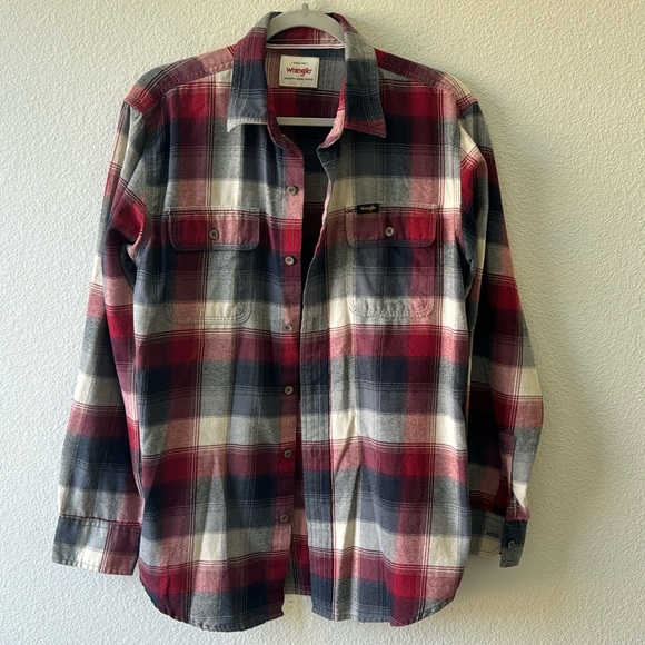 Wrangler Flannel Shirt Men’s Size Medium - Picture 1 of 4